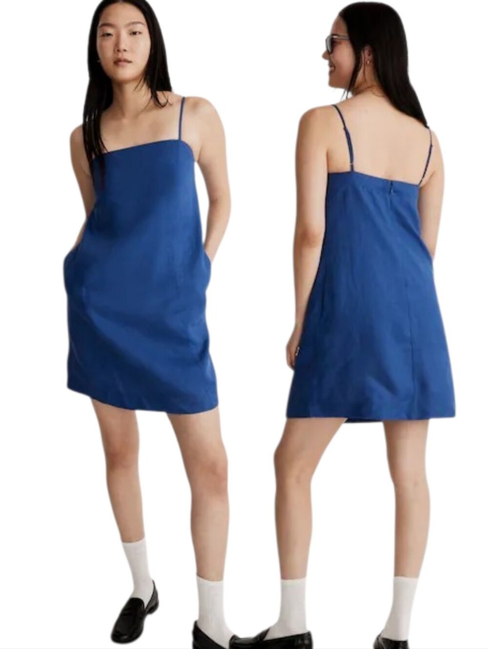 MADEWELL 'Goldie' Linen Skeeveless Shift Dress - Size 14